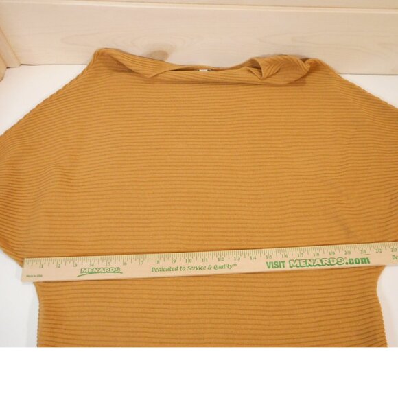Pure J Jill Women's L Dolman Sleeve Pullover Sweater Mustard Goldenrod Cotton - Picture 5 of 10